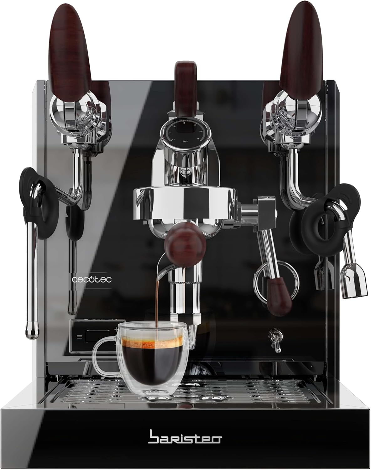 Cecotec Espresso-Kaffeemaschine Barista Baristeo Intima, professionelle Barista-Espressomaschine, Vorbrüh-System, 15 Bar Pumpe, einfaches Befüllen, 1,7L Wassertank und Tassenwärmer