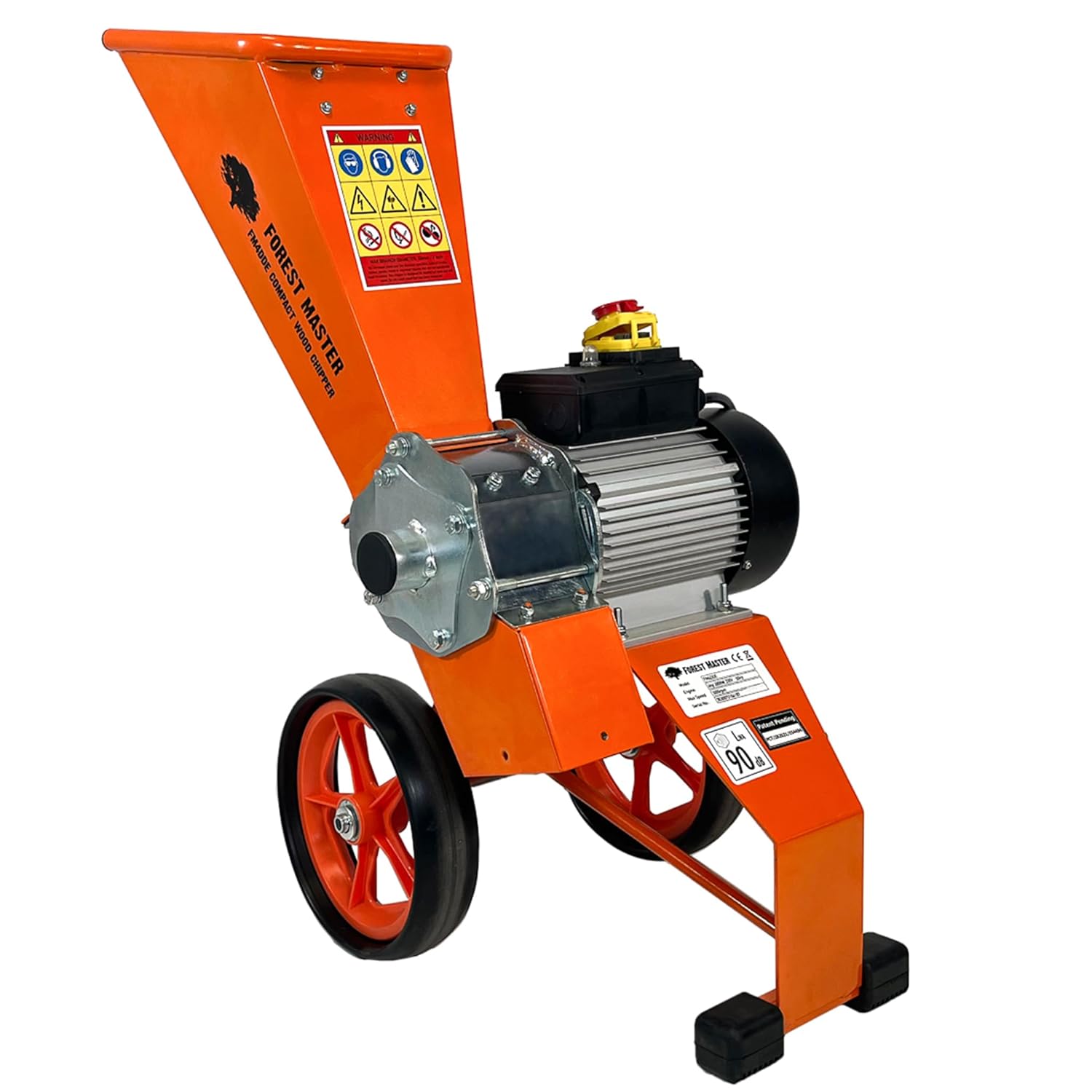 Forest Master FM4DD-MUL Elektrischer 4-PS-Kompaktholzhäcksler / Häcksler / Mulcher für den Garten