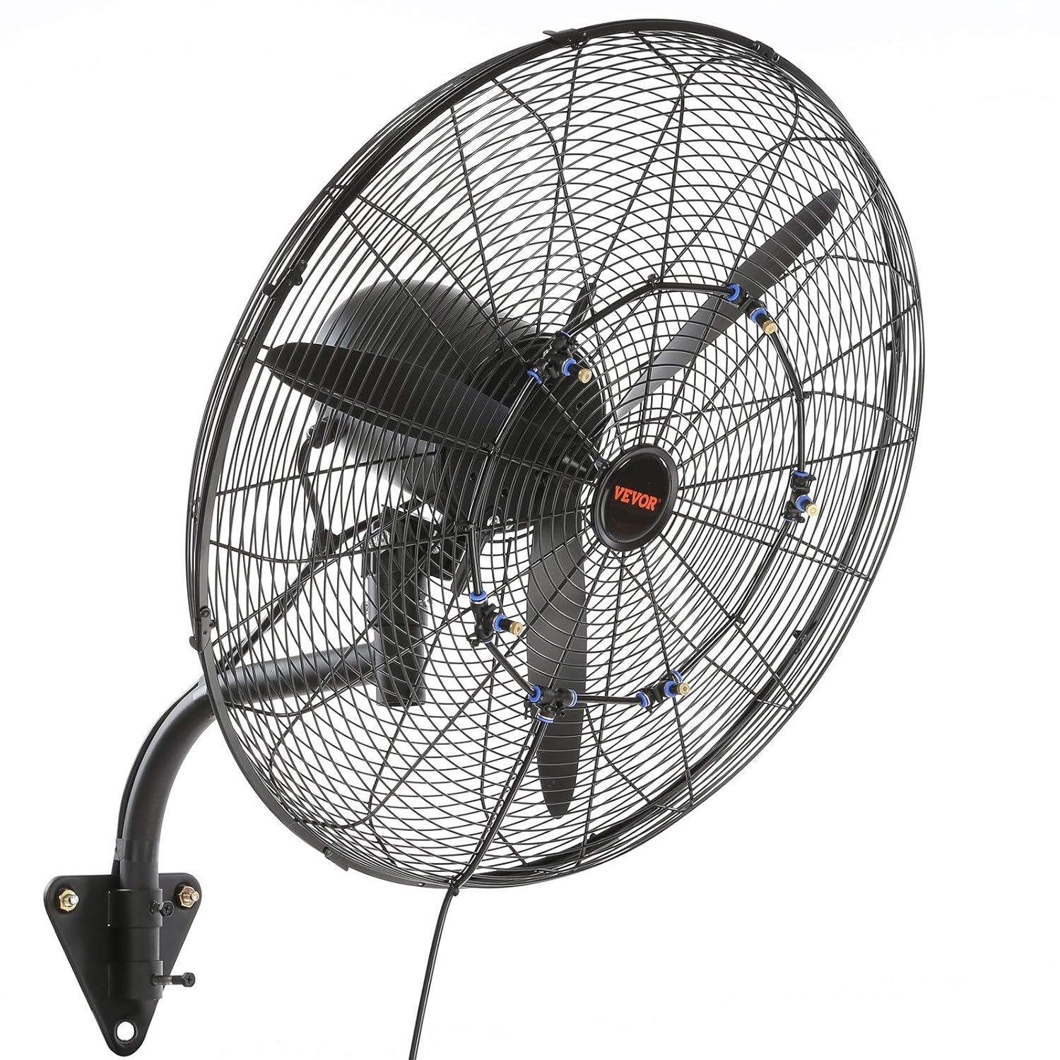 VEVOR Nebelventilator, 61,6 cm oszillierender, wasserdichter Ventilator, 3 Geschwindigkeiten, 7000 CFM, gewerblicher oder privater Ventilator zur Kühlung von Lagerhäusern, Gewächshäusern, Werkstätten