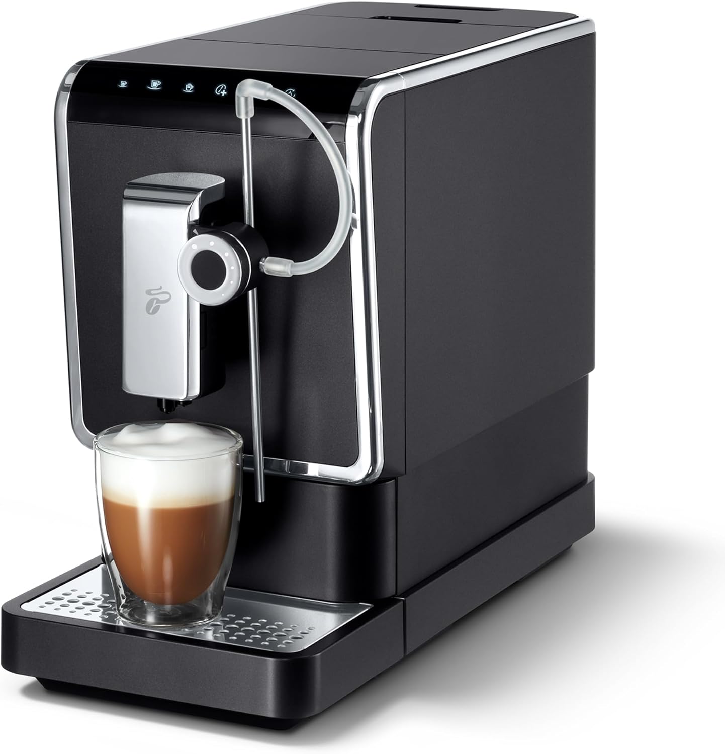 Tchibo Kaffeevollautomat Esperto Pro mit One Touch Funktion für Caffè Crema, Espresso und Milchspezialitäten, Anthrazit