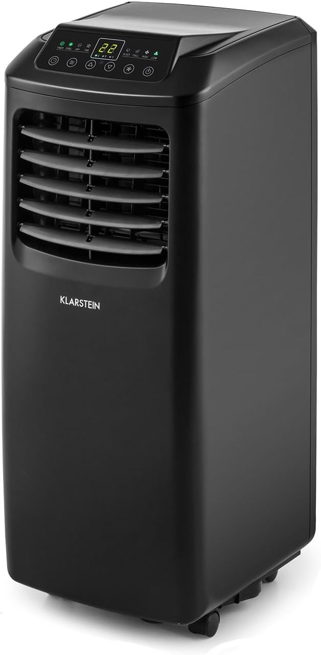 Klarstein Klimaanlage, 4-in-1 Klimagerät, Entfeuchter, Ventilator & Nachtmodus, Mobile Klimaanlage mit Abluftschlauch, App-Steuerung, Air Conditioner für Räume bis 44 m², 9000 BTU, Weiß