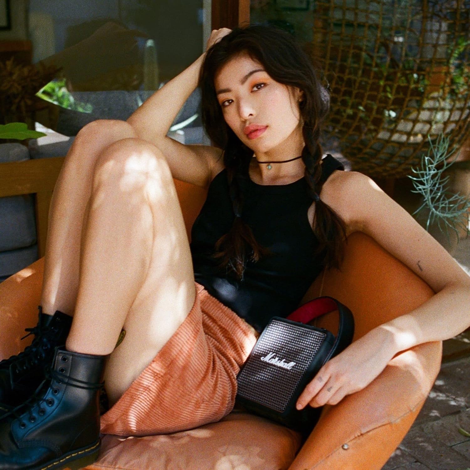 Marshall Stockwell II Portable Bluetooth Speaker - Black&Brass