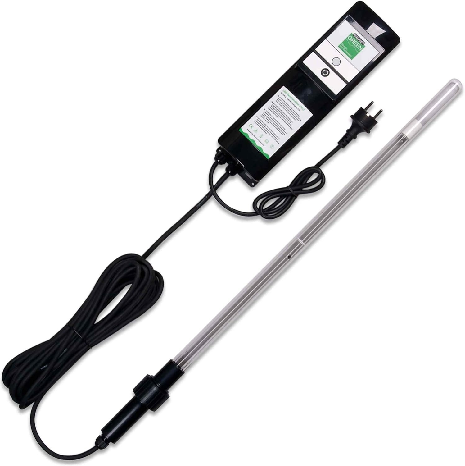 Wagner Green UVC Tauchstrahler 3-tgl. Bausatz mit Betriebsstundenzähler, UVC Teichklärer Lampe für den Gartenteich Koiteich Filter zur Entkeimung und Algenvernichter (80 Watt Amalgam 3-TLG. Bausatz)