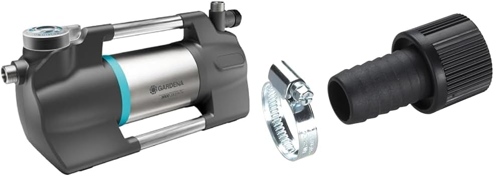 Gardena Gartenpumpe 5600 Silent+: Sehr leise, innovative Bewässerungspumpe, Fördermenge 5600 l/h, 900 W Motor, 4,7 bar, wasserfest, stromsparend (9057-20)