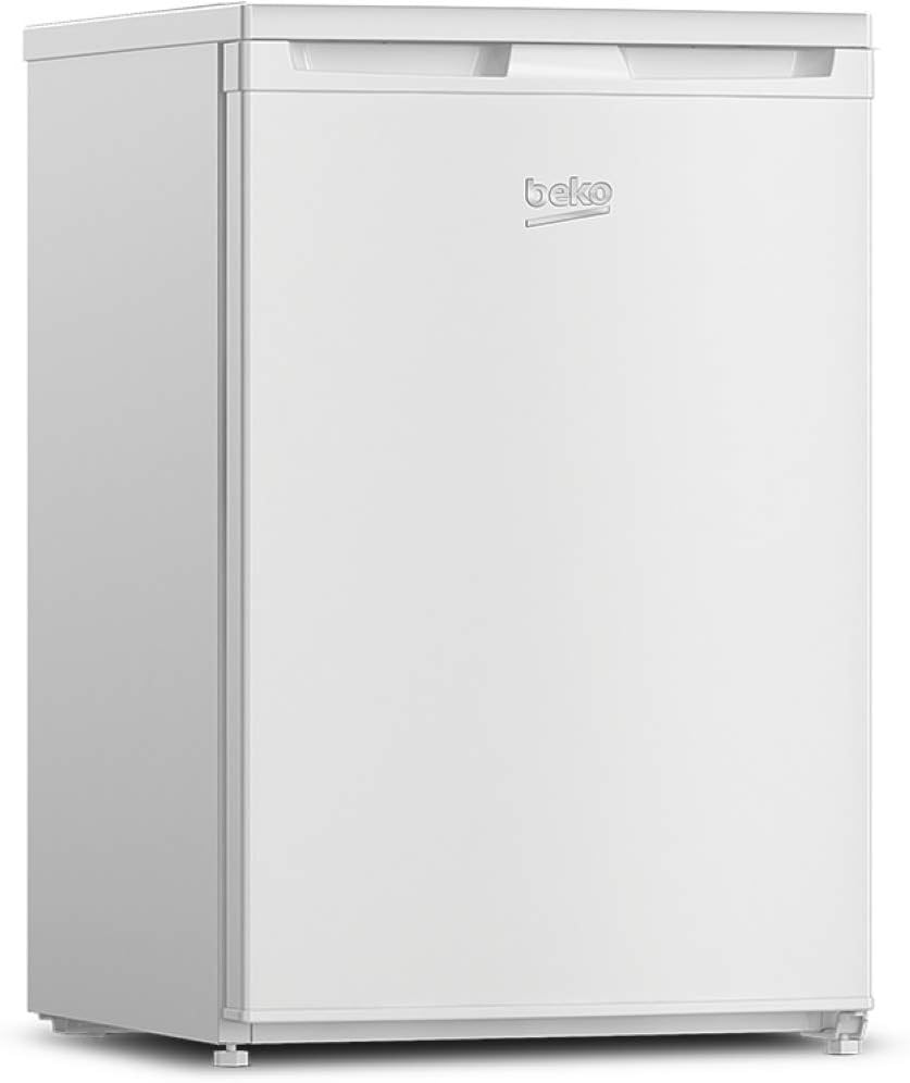 Beko TSE1424N b100 Tischkühlschrank, 128 l Gesamtrauminhalt, wechselbarer Türanschlag, gute Beleuchtung im Gerät, 37 dB, robuste Glasablagen, Weiß