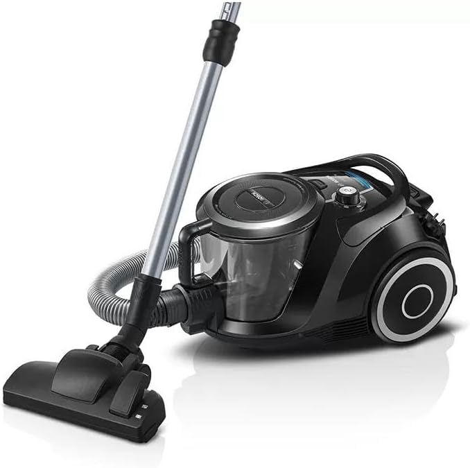 Bosch Staubsauger beutellos Serie 6 BGC41X36, Bodenstaubsauger, ideal für Allergiker, Hygiene-Filter, Bodendüse für Parkett, Teppich, Fliesen, Starke Saugleistung, leise, 700 W, blau