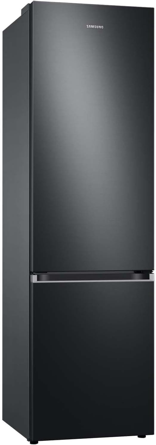 Samsung Kühl-Gefrier-Kombination, Kühlschrank mit Gefrierfach, 203 cm, 390 l Gesamtvolumen, 114 l Gefrierteil, AI Energy Mode, Flaschenregal, Premium Black Steel, RL38C602CB1/EG