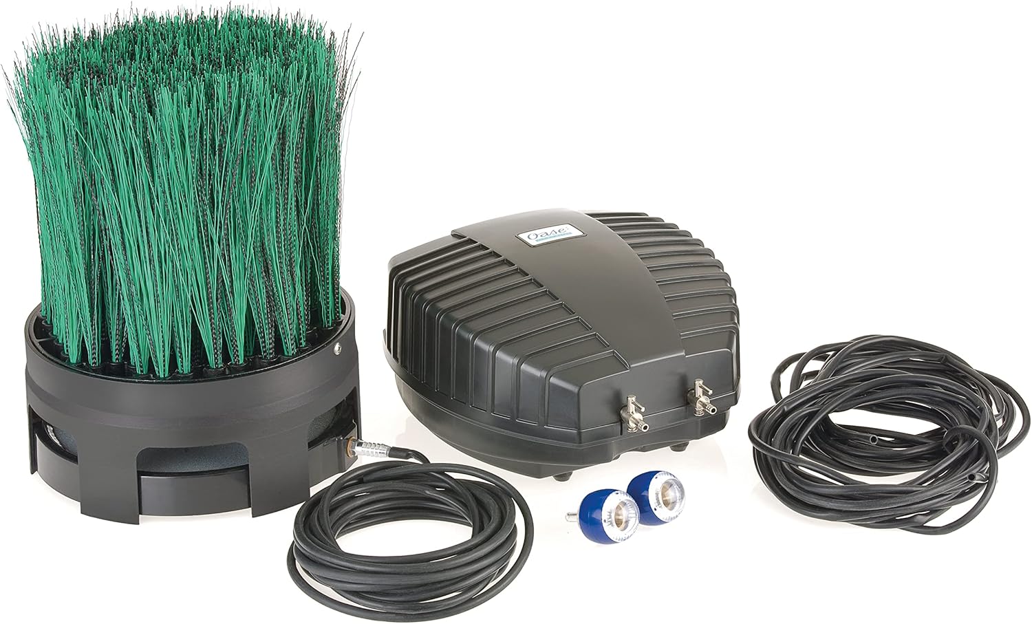 OASE 50249 Teichbelüfter OxyTex Set 1000, Teichbelüftung, Sauerstoffversorgung, Belüftungspumpe, Filtermedium, erhöht Filterleistung um bis zu 25%