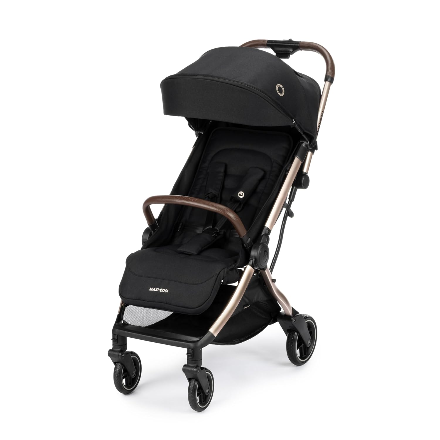Maxi-Cosi Lara2 Baby Kinderwagen, 0–4 Jahre, 0–22 kg, federleichter, kompakter Buggy, 3 Liegepositionen, flache Liegeposition, klein zusammenklappbar, Schultergurt, Essential Graphite