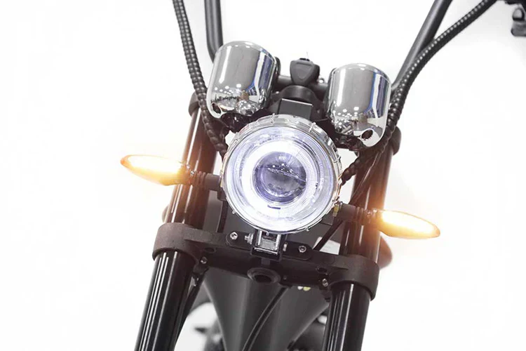 Mangosteen M1P Elektro-Chopper in Mattschwarz – 2000W Bürstenloser Motor, 60 km/h Hchstgeschwindigkeit