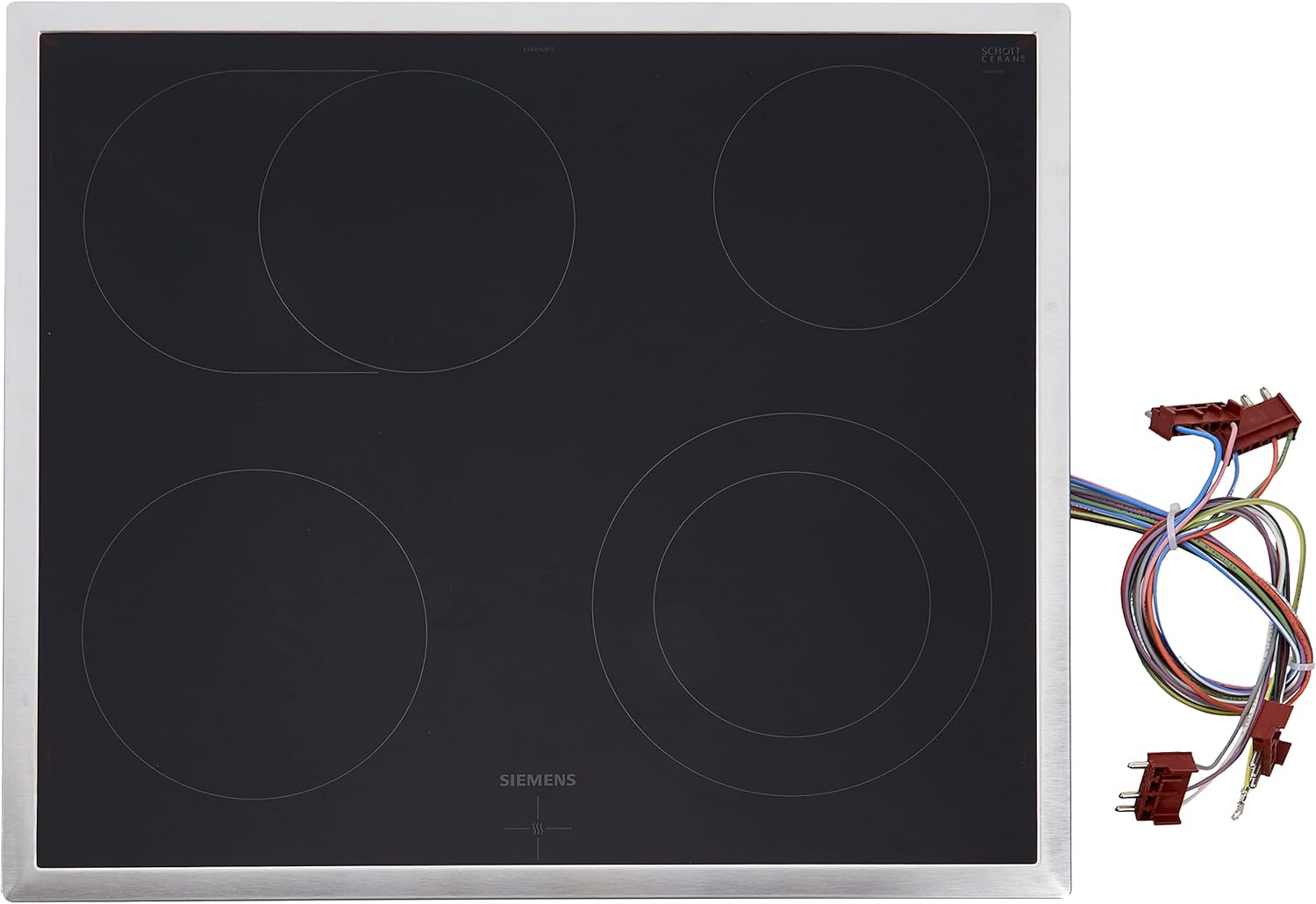 Siemens iQ300 Elektrokochfeld EA645GN17, herdgebunden, 60 cm, aufliegender Rahmen, 4 highSpeed Kochzonen, Bräterzone und Zweikreiszone