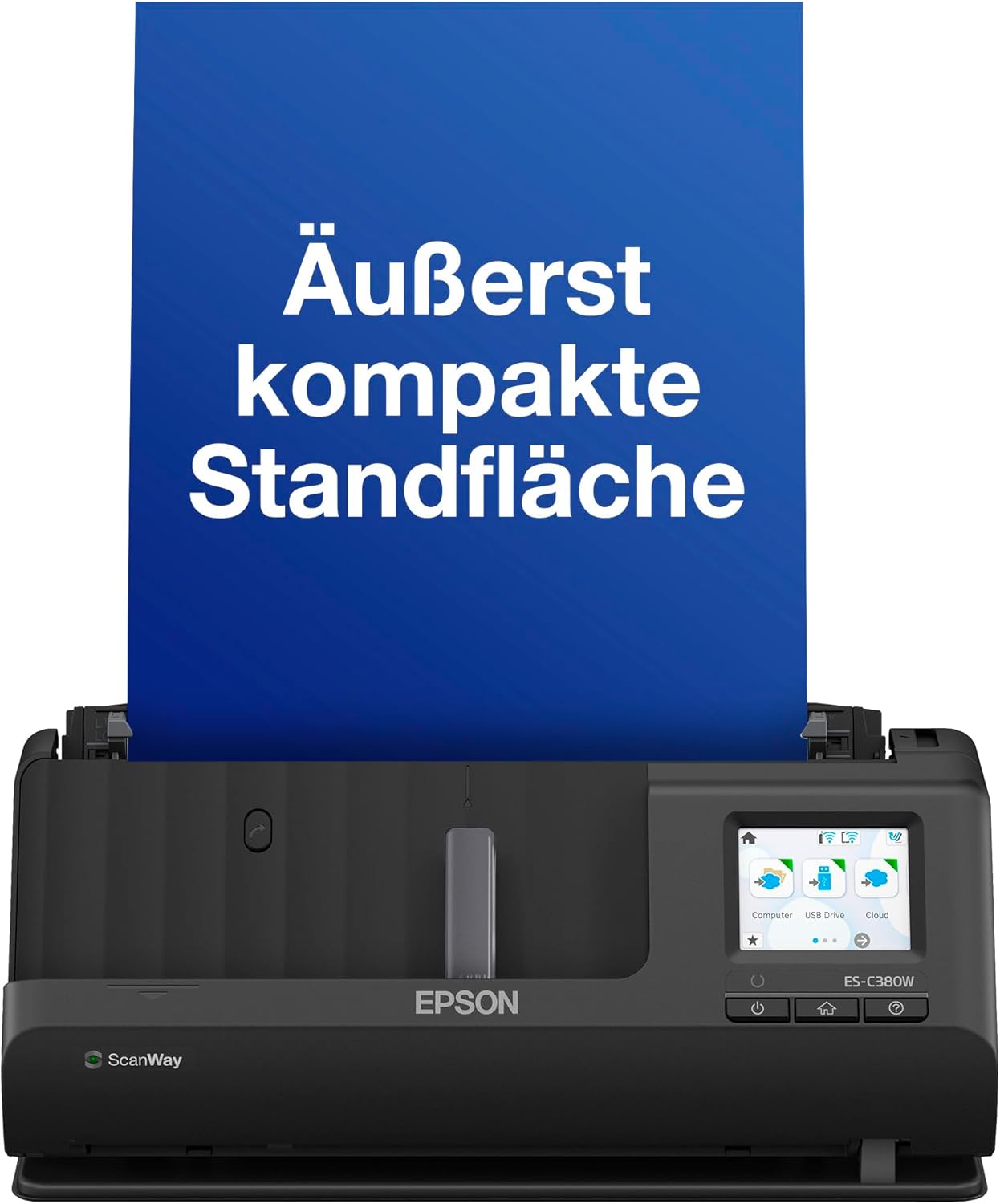 Epson WorkForce ES-580W Scanner, Dokumentenscanner (scannt ohne PC, 35 Seiten bzw. 70 Bildern pro Minute, bis DIN A4, beidseitiger Scan in einem Durchgang, automatische Ausrichtung) One size