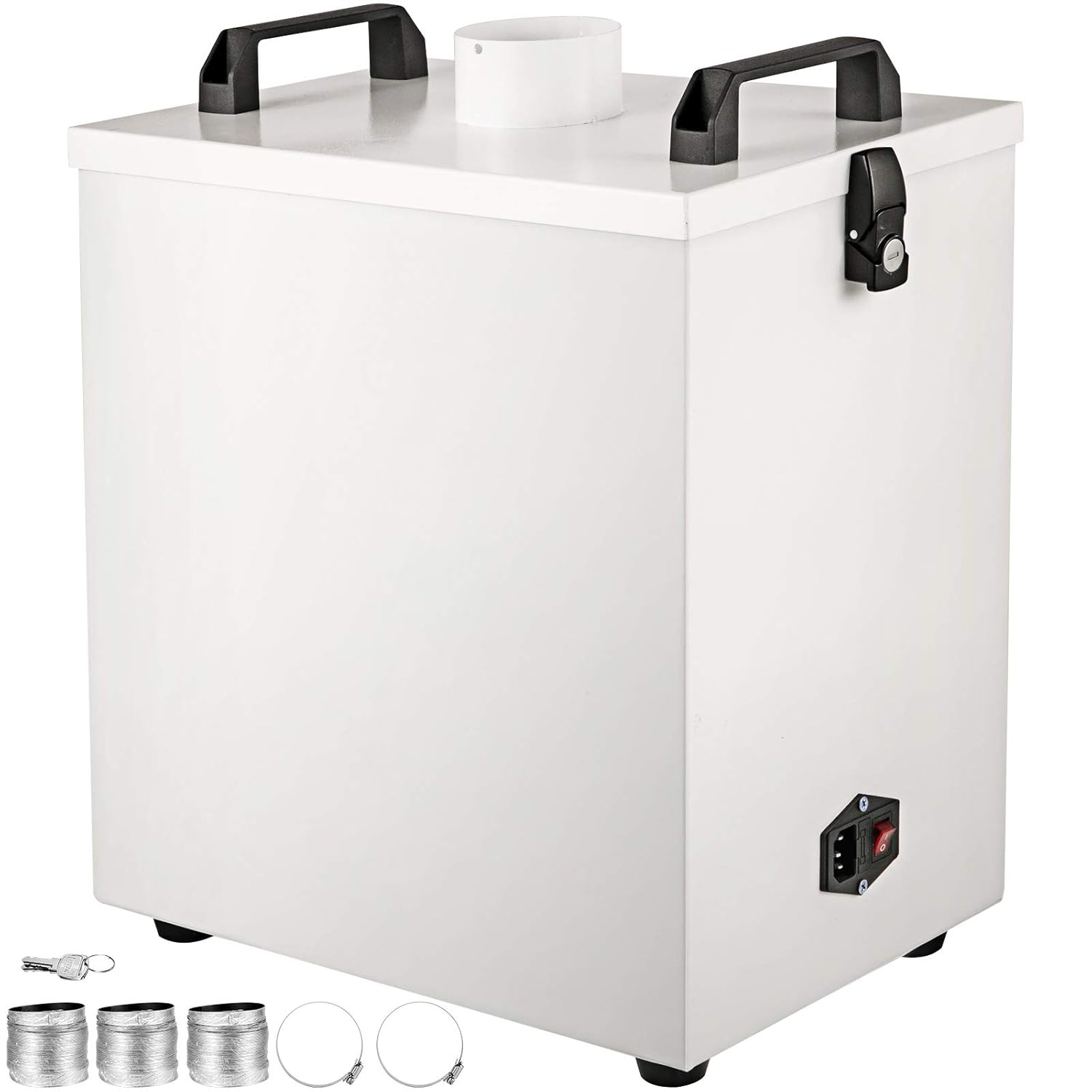 VEVOR Rauchreiniger Laser-Gravur 220V, Lasergravurmaschine Luftreiniger 80W, Staubreiniger, Rauchluftreiniger für CNC-Laser, Verschleißfestes Metall, Ventilator Luftreiniger, gegen Staub, Rauch