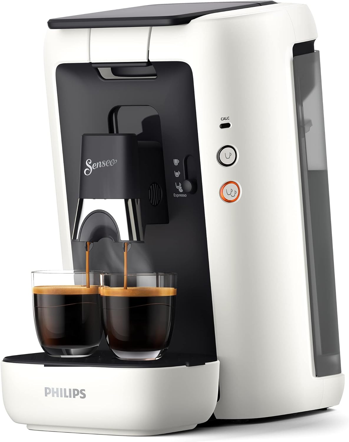 Philips Senseo Maestro Kaffeepadmaschine mit Kaffeestrkewahl und Memo-Funktion, 1,2 Liter Wasserbehlter, Grünes Produkt, Farbe: Rot (CSA260/90)