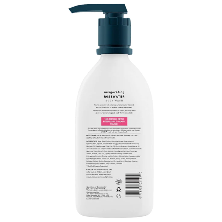 J��S?N Body Wash, Rosewater, Invigorating