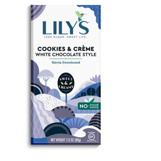 Lily's Sweets, Cookies & Cr?��me White Chocolate Style Bar, 2.8 oz