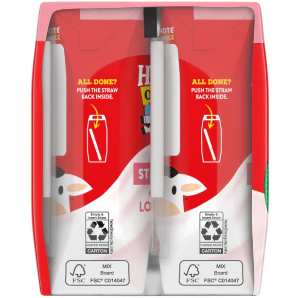 Horizon Organic 1% Lowfat UHT Strawberry Milk, 8 Oz., 6 Count