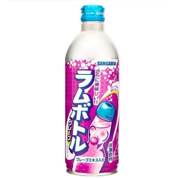 Sangaria Ramune Soda: Grape Flavor 16.9 oz