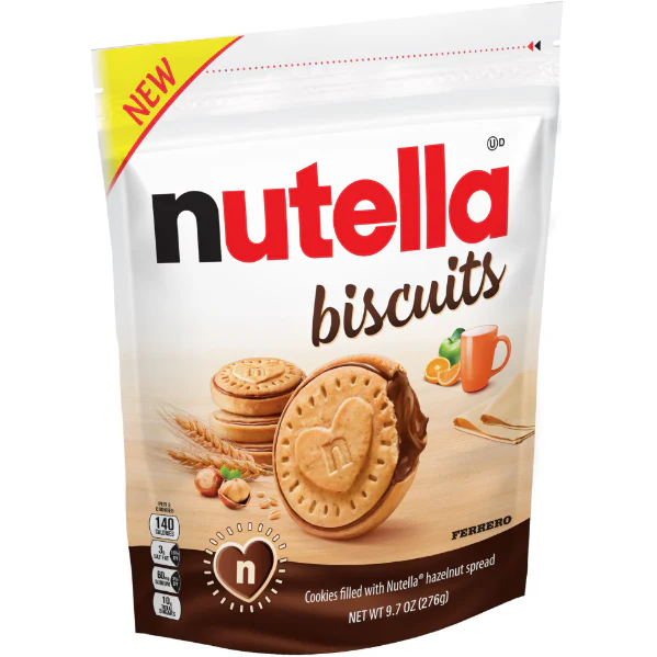 Nutella Biscuits, Hazelnut Spread with Cocoa, Sandwich Cookies, 20-Count Bag