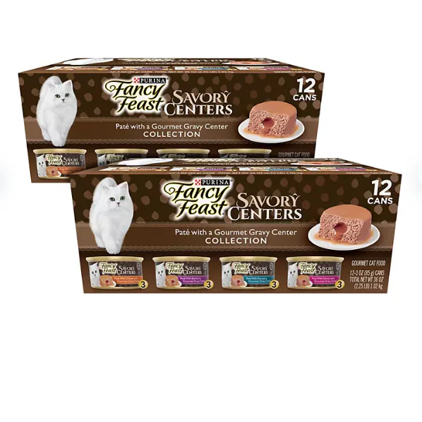 Fancy Feast Savory Centers Pate Wet Cat Food, Variety Pack (3 oz., 24 ct.)