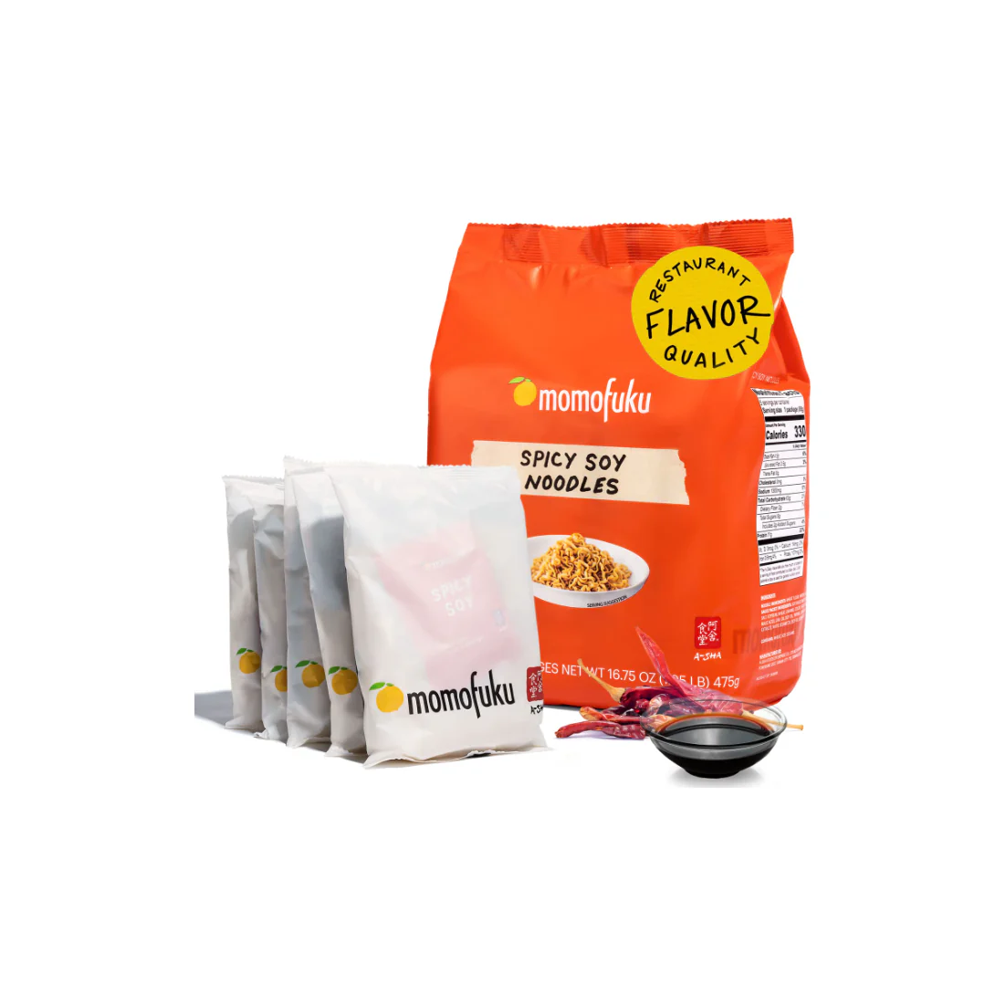 Momofuku Noodles, Spicy Soy, 5 Packages