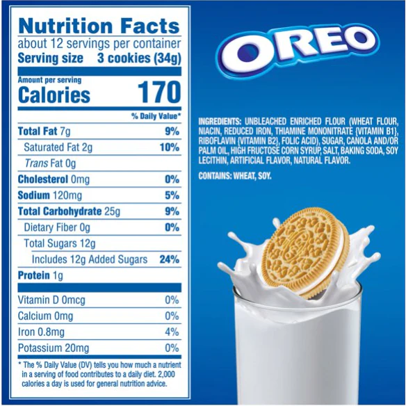 OREO Golden Sandwich Cookies, 14.3 oz