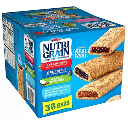 Kellogg's Nutri-Grain Bars Variety Pack (1.3 oz. bar, 36 ct.)