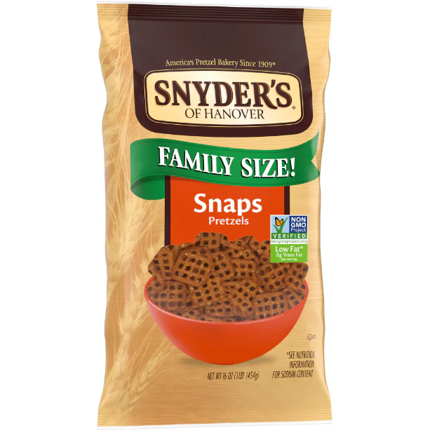 Snyder's of Hanover Pretzel Snaps, 16 oz