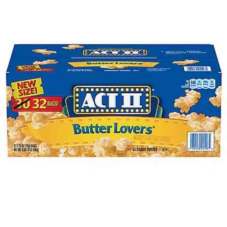 ACT II Butter Lovers Microwave Popcorn (2.75 oz., 32 pk.)