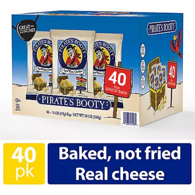 Pirate's Booty Aged White Cheddar Puffs (0.5oz / 40pk)