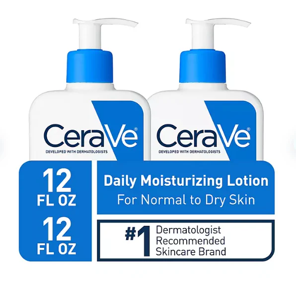 CeraVe Daily Moisturizing Lotion, Normal to Dry Skin, 12 fl. oz., 2 pk.