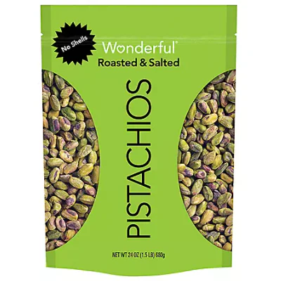Wonderful Pistachios Shelled, Roasted and Salted (24 oz.)