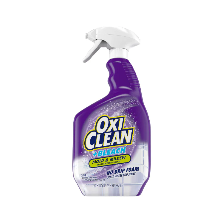 OxiClean plus Bleach, No Drip Foam, Mold & Mildew Bathroom Stain Remover 30 oz.(Pack of 2)