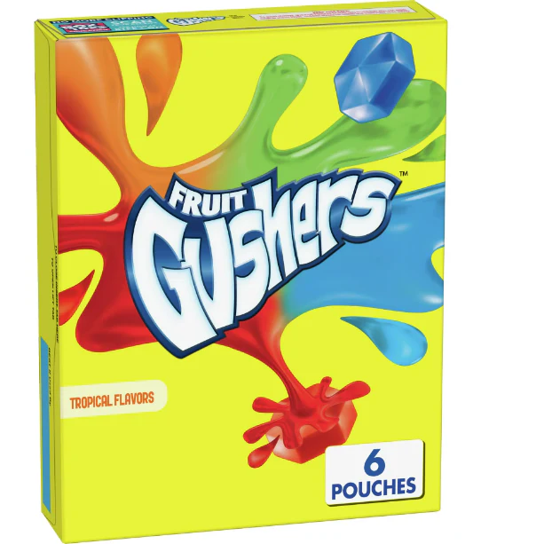 Fruit Gushers Tropical Flavors Fruit Snacks, 6 Pouches
