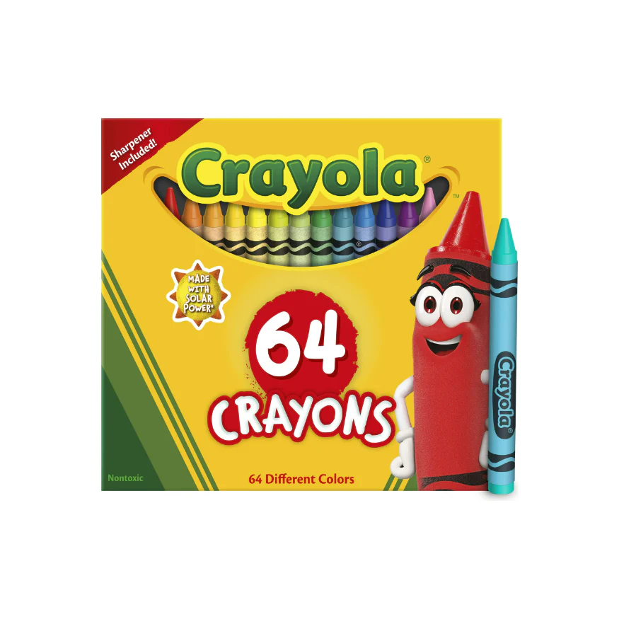 Crayola Crayons, 64 Ct, Back to School Supplies for Kids, Teacher Supplies, Gift