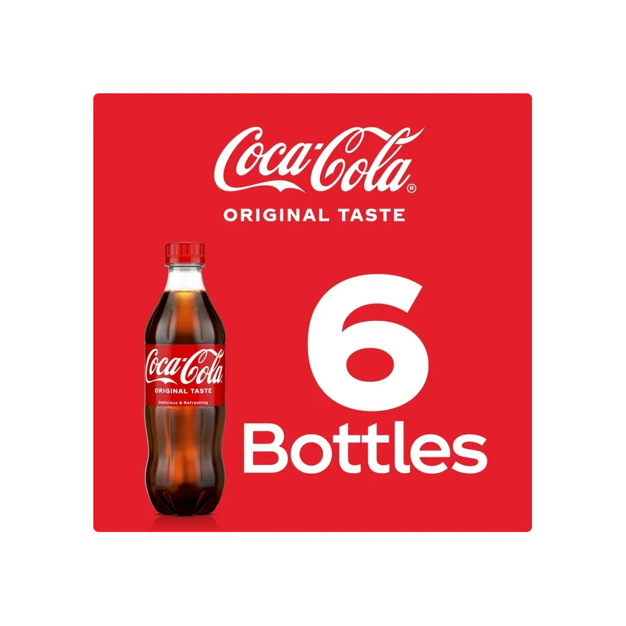 Coca-Cola Soda Pop, 16.9 fl oz, 6 Pack Bottles