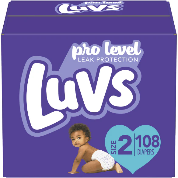 Luvs Pro Level Overnight Soft Wetness Indicator Diapers - Size 2, 104 Count