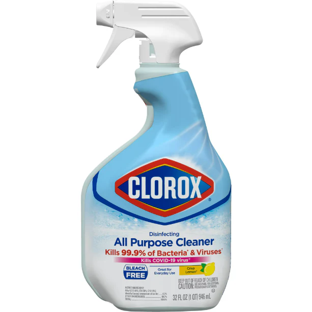 Clorox Disinfecting Crisp Lemon Bleach Free All Purpose Cleaner, 32 fl oz