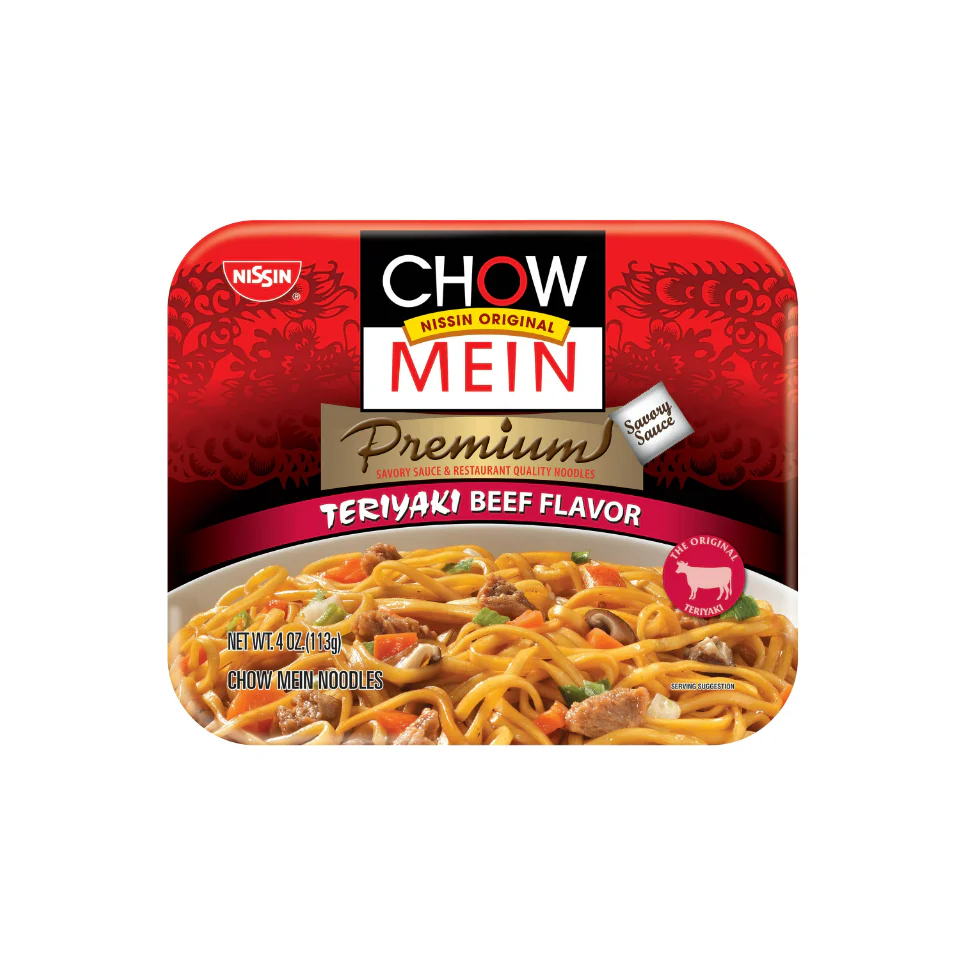 Nissin Teriyaki Beef Flavor Chow Mein Noodles, 4 oz