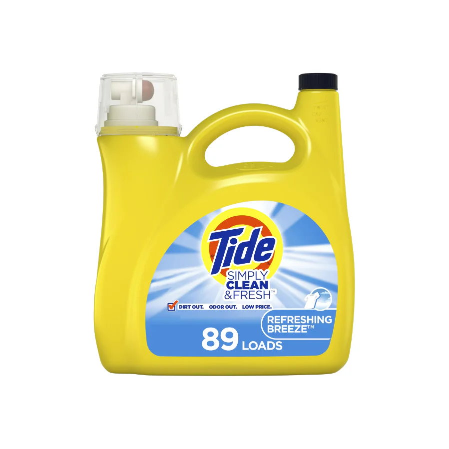 Tide Simply Refreshing Breeze, 89 Loads Liquid Laundry Detergent, 128 fl oz