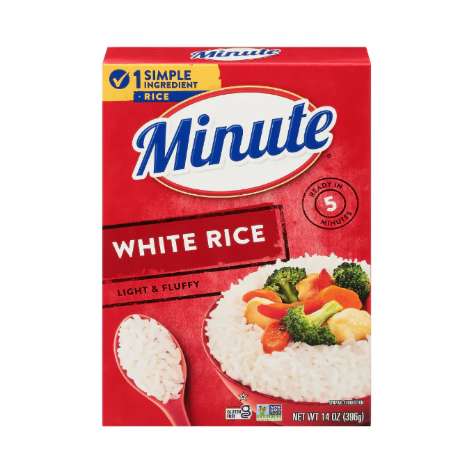 Minute Instant White Rice, Light and Fluffy, 14 oz