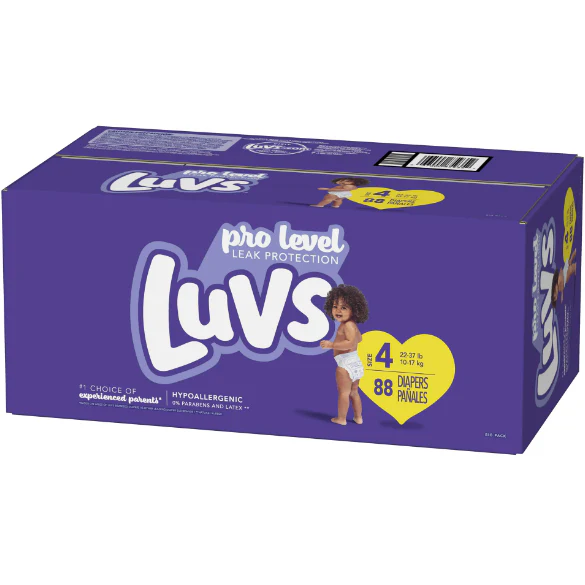 Luvs Pro Level Comfortable Soft Diapers - Size 4, 84 Count