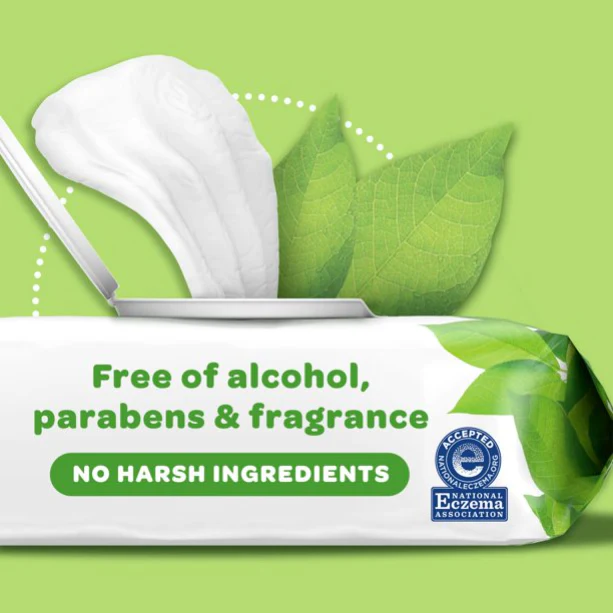 Huggies Natural Care Sensitive Baby Wipes, Unscented, 3 Flip-Top Packs (168 Wipes Total)