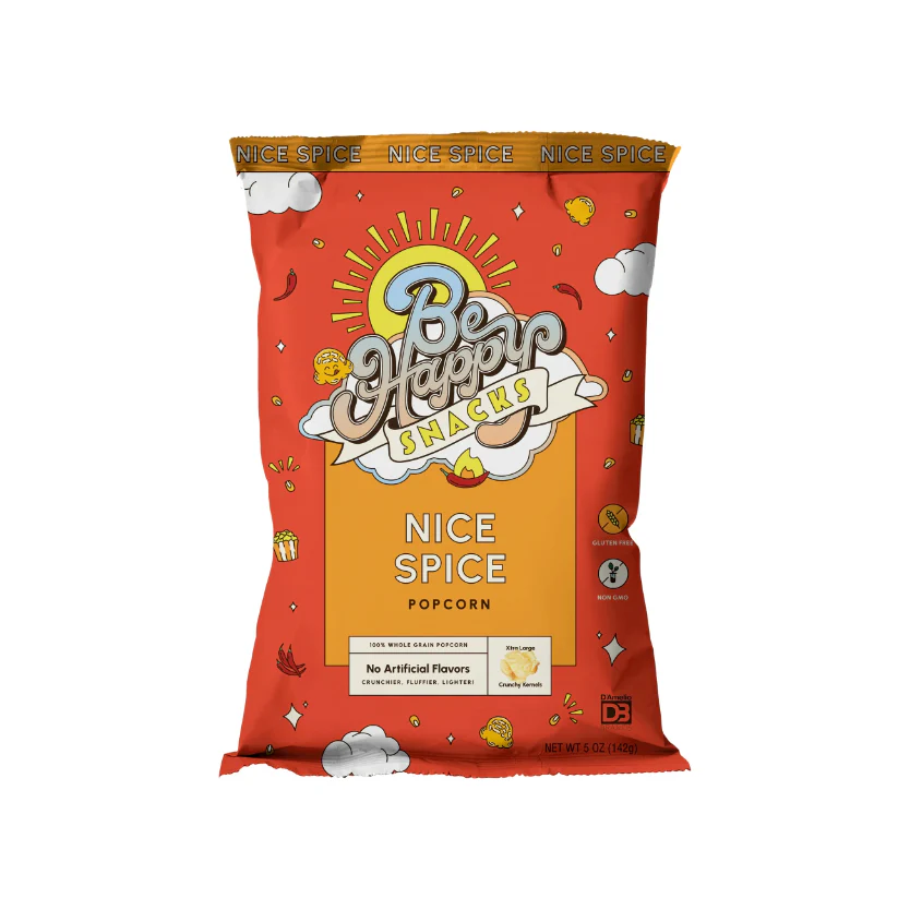 BE HAPPY SNACKS D'Amelio Nice Spice Popcorn, 5 oz