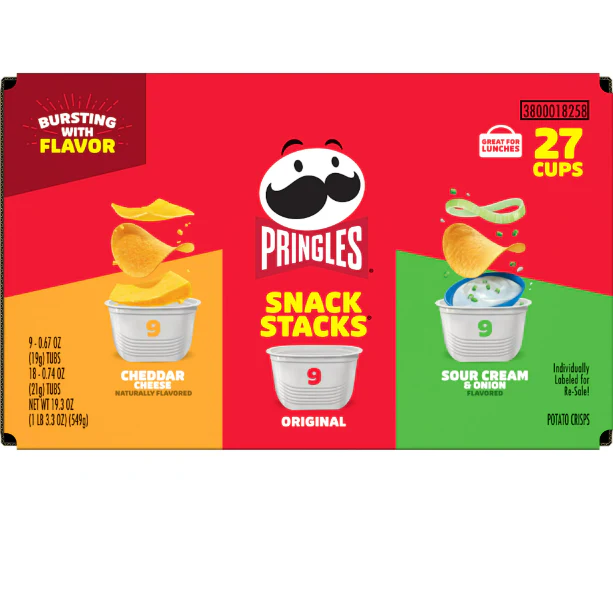 Pringles Potato Crisps Chips, Variety Pack, 19.3 oz, 27 Count