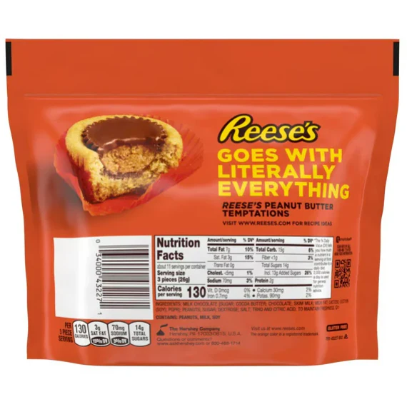 REESE'S, Miniatures Milk Chocolate Peanut Butter Cups Candy, Individually Wrapped, 10.5 oz, Share Bag