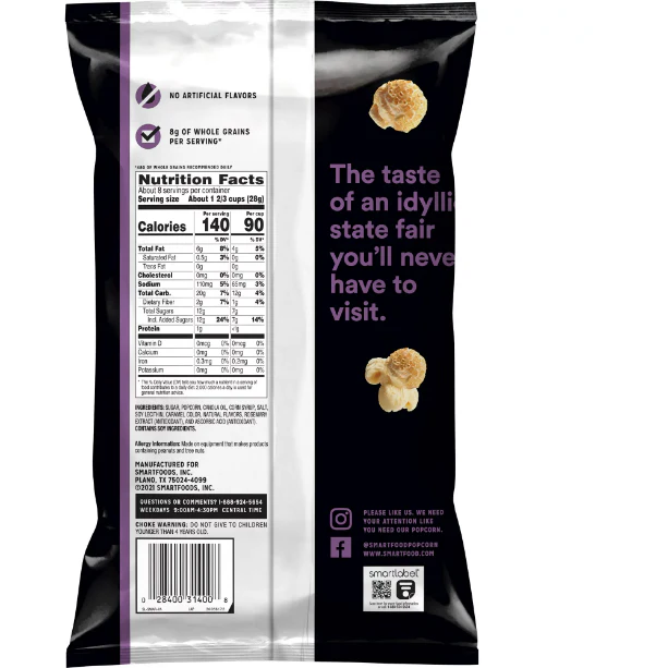 Smartfood Kettle Corn Flavored Popcorn, 7.75 oz Bag