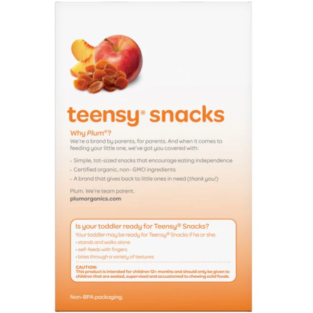 Plum Organic Stage 2, Peach Baby Snack, 1.75 oz Box