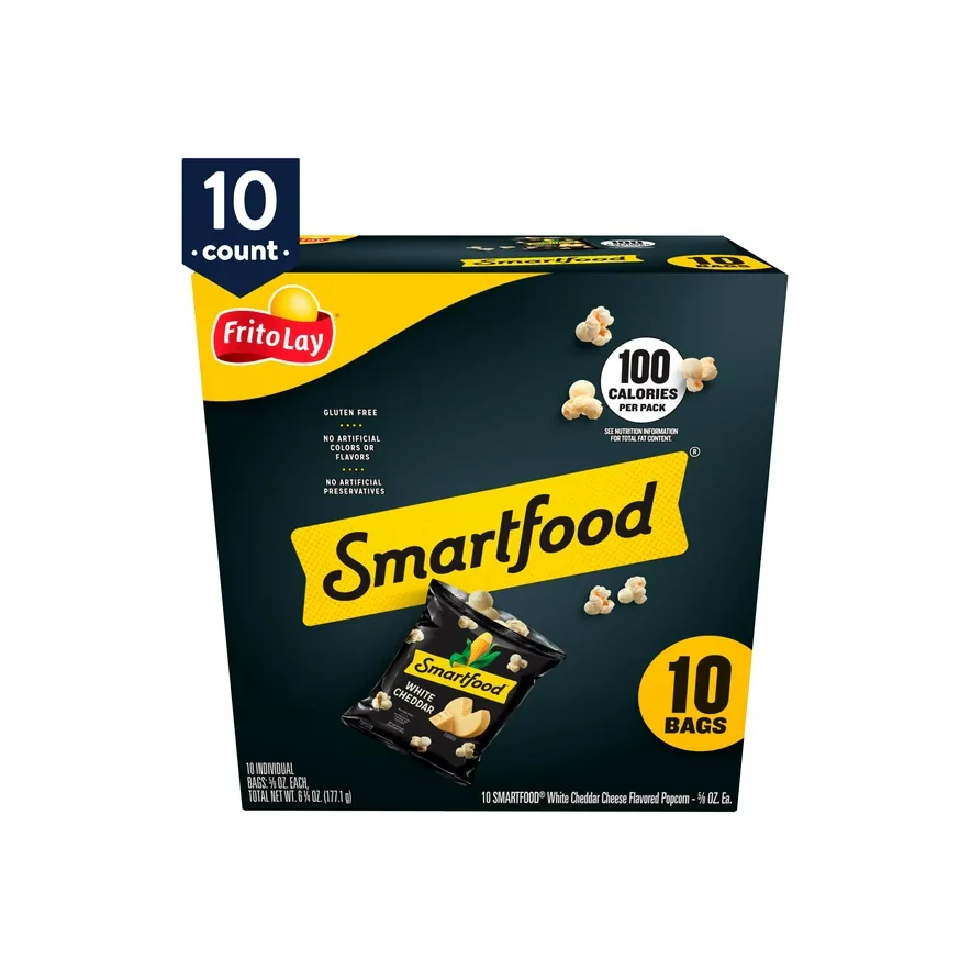 Smartfood Popcorn, White Cheddar, 0.625 oz, 10 Count