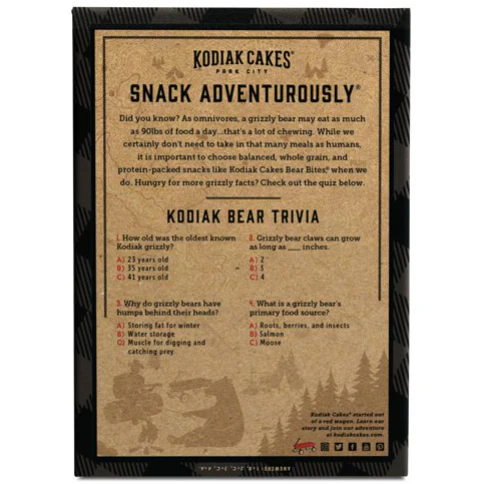 Kodiak Cakes Bear Bites, Honey Graham Crackers, 5g Protein per Serving, 9 oz